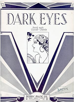 Seller image for Vintage Sheet Music "DARK EYES" Song with Guitar Chords for sale by Manian Enterprises