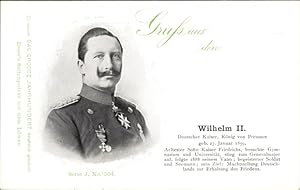 Bild des Verkufers fr Ansichtskarte / Postkarte Kaiser Wilhelm II., Portrait zum Verkauf von akpool GmbH