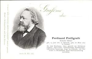Bild des Verkufers fr Ansichtskarte / Postkarte Ferdinand Freiligrath, Deutscher Dichter zum Verkauf von akpool GmbH