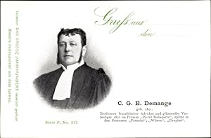 Bild des Verkufers fr Ansichtskarte / Postkarte Anwalt C. G. E. Demange, Prozess Pierre Bonaparte, Dreyfus zum Verkauf von akpool GmbH