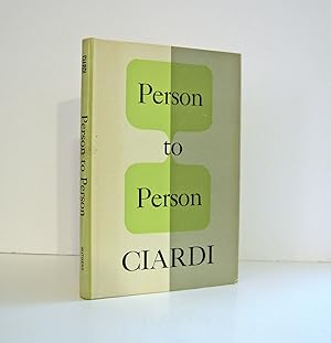 Seller image for Person to Person, Poems by John Ciardi, Breadloaf Writer. Published by Rutgers University Press, 4th Printing, Circa 1972. Hardcover Format. OP for sale by Brothertown Books