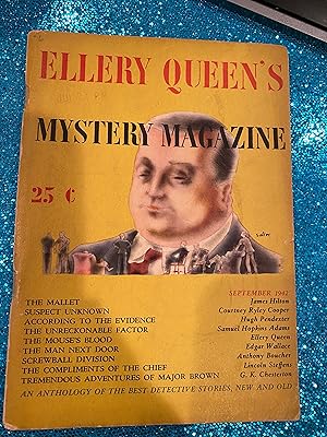 Bild des Verkufers fr Ellery Queen Mystery Magazine Sept 1942 vol 3 #4 zum Verkauf von Happy Heroes