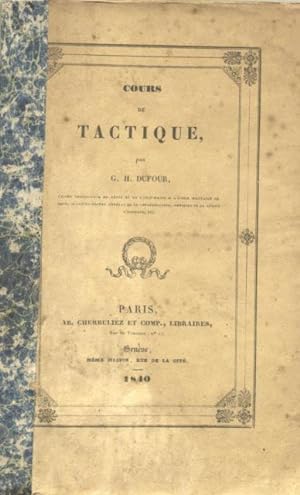 Imagen del vendedor de COURS DE TACTIQUE. a la venta por studio bibliografico pera s.a.s.