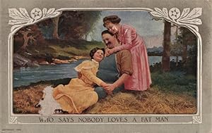 Seller image for romance postcard" Whp Saus Mobody Loves a Fat Man? for sale by Mobyville