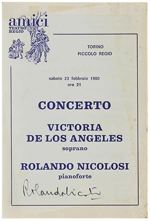 FIRMA AUTOGRAFA su Programma del Concerto, Torimo, Piccolo Regio 23 febbraio 1980.: