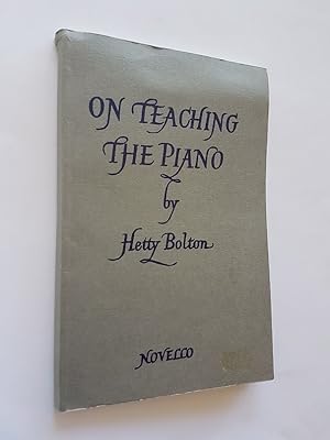 Seller image for On Teaching the Piano for sale by masted books