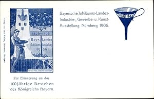 Ganzsache Ansichtskarte / Postkarte Nürnberg in Mittelfranken Bayern, Bayerische Jubiläums Landes...