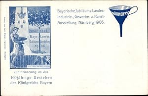 Ganzsache Ansichtskarte / Postkarte Nürnberg in Mittelfranken Bayern, Bayerische Jubiläums Landes...