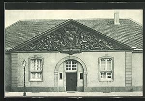 Ansichtskarte Düsseldorf, Giebelfeld am Schloss Jägerhof