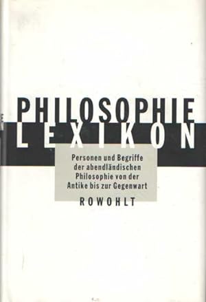 Seller image for Philosophielexikon: Personen und Begriffe der abendlndischen Philosophie von der Antike bis zur Gegenwart for sale by Bij tij en ontij ...