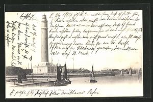 Ansichtskarte Dunkerque, Le Phare, Leuchtturm am Hafen