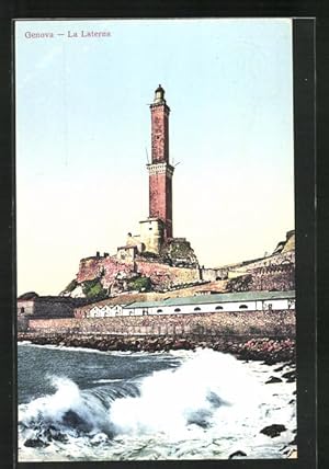 Ansichtskarte Genova, Blick zum Leuchtturm