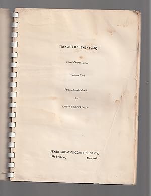 Seller image for Treasury of Jewish Songs : mixed choral series VOLUME FIVE [only] for sale by Meir Turner