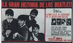 "LA GRAN HISTORIA DE LOS BEATLES" Affiche originale espagnole entoilée / Offset-photo El Diaro de...