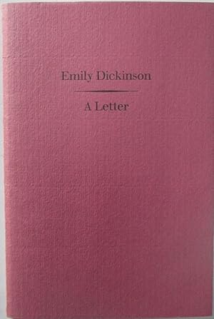 Immagine del venditore per Emily Dickinson. A Letter venduto da Mare Booksellers ABAA, IOBA