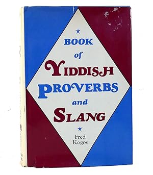 Seller image for BOOK OF YIDDISH PROVERBS AND SLANG for sale by Rare Book Cellar