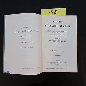 Seller image for Nouvelle Biographie Generale depuis les temps les plus recules jusqu a nos Jours - Tome Trente Troisieme: Maldonado - Martial & Tome Trente-Quatrieme: Martialis Gargilius - Merard de Saint-Just for sale by Bookstore-Online