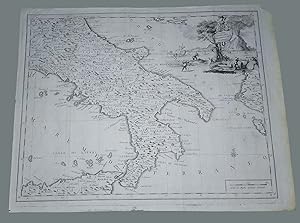 Carta Geografica del Regno di Napoli Salmon Albrizzi 1740 Lipari Amalfi Sorrento