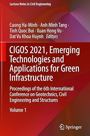 Immagine del venditore per CIGOS 2021, Emerging Technologies and Applications for Green Infrastructure venduto da moluna