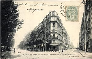Seller image for Ansichtskarte / Postkarte Paris XVIII, Angle Boulevard Ornano, Rue Clignancourt for sale by akpool GmbH