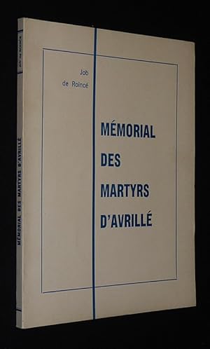 Imagen del vendedor de Mmorial des martyrs d'Avrill a la venta por Abraxas-libris