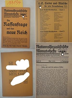 Seller image for Nationalsozialistische Monatshefte. Zentrale politische und kulturelle Zeitschrift der NSDAP / Heft 38 Mai 1933, 4.Jahrgang "Die Rassenfrage und das neue Reich" for sale by Galerie fr gegenstndliche Kunst