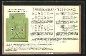 Ansichtskarte Trente, Quarante de Monaco, Roulette