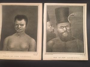 Man of New Caledonia, Woman of New Caledonia : Two engravings