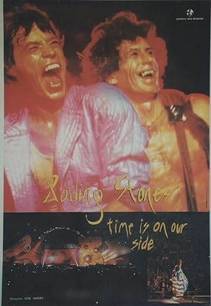 "THE ROLLING STONES / TIME IS OUR SIDE" Affiche originale entoilée 1982 / Réalisé par Hal ASHBY e...