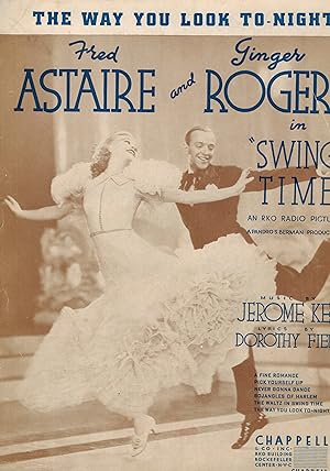 The Way You Look To-Night ( Tonight ) Vintage sheet Music from Swing Time - fred Astaire and Ging...