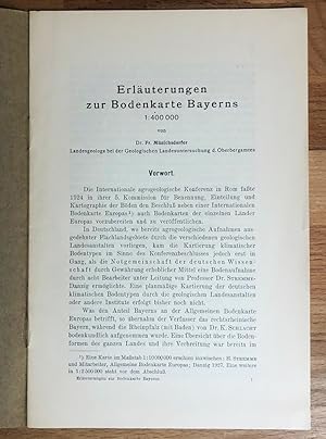 Bild des Verkufers fr Erluterungen zur Bodenkarte Bayerns 1:400 000 zum Verkauf von Antiquariat Peda