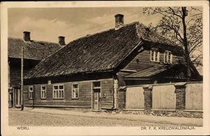 Ansichtskarte / Postkarte Wöru Estland, Dr. F. R. Kreuzwaldimaja, Wohnhaus