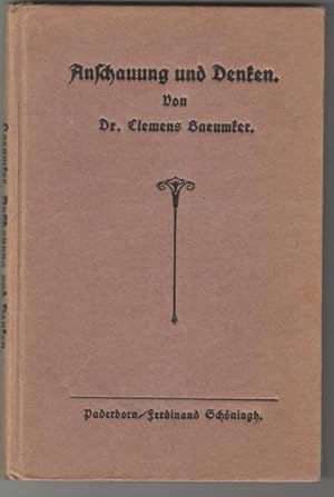 Seller image for Anschauung und Denken Eine psychologisch-pdagogische Studie for sale by Elops e.V. Offene Hnde