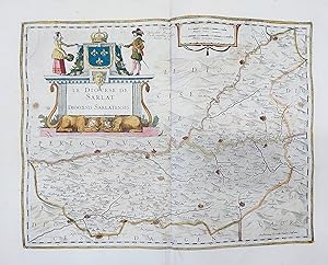 Bild des Verkufers fr Le Diocese de Sarlat" - Sarlat-la-Caneda Bergerac Dordogne Nouvelle-Aquitaine Karte map carte gravure zum Verkauf von Antiquariat Steffen Vlkel GmbH