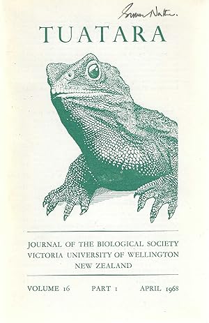 Tuatara. Journal of the Biological Society Victoria University of Wellington New Zealand. Volume ...