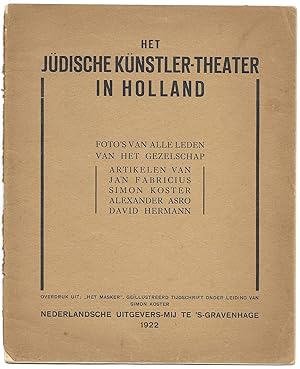 Het Jüdische Künstler-Theater in Holland. Foto's van alle leden van het gezelschap. 's-Gravenhage...
