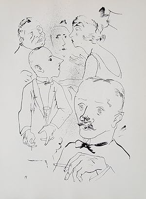 Bild des Verkufers fr Nachwuchs [1922]" Offset-Lithographie auf Papier ca. 32x24cm; unten links typographisch nummeriert; aus dem Mappenwerk "ECCE HOMO" Malik Berlin 1923. zum Verkauf von Kunsthandel & Antiquariat Magister Ru