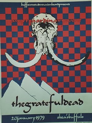 "GRATEFUL DEAD / SHEA'S BUFFALO 1979" Affiche U.S. ressortie entoilée (Edition 1988 par Andrew EL...