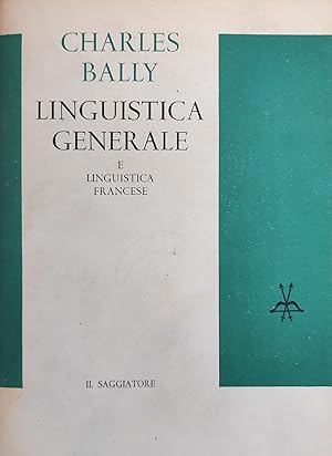 LINGUISTICA GENERALE E LINGUISTICA FRANCESE