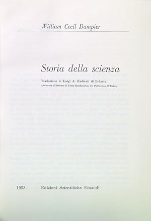 Bild des Verkufers fr Storia della scienza zum Verkauf von Librodifaccia