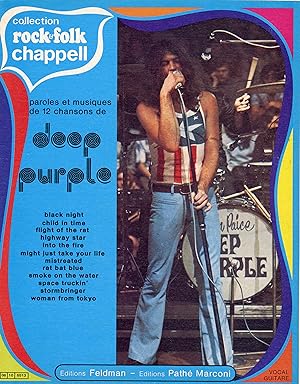 "DEEP PURPLE" Annonce originale entoilée ROCK & FOLK / CHAPPELL (1974)