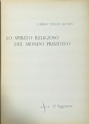 Lo spirito religioso del mondo primitivo