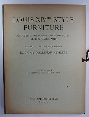 Bild des Verkufers fr Louis XIVth's Style Furniture contained in the Louvre and in the Museum of Decorative Arts. zum Verkauf von Brbel Hoffmann