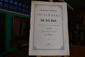 Imagen del vendedor de Thematisches Verzeichniss der Instrumentalwerke von Joh.Seb. Bach. Auf Grund der Gesamtausgaben von C.F. Peters und der Bach-Gesellschaft verfasst. Verlagsnummer 7305. a la venta por Gppinger Antiquariat