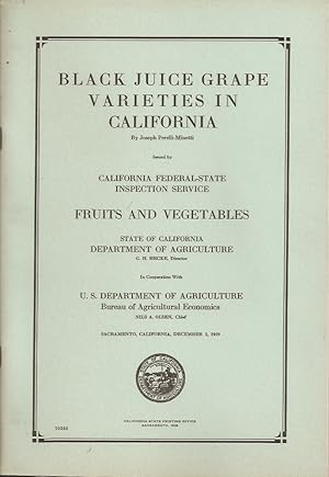 BLACK JUICE GRAPE VARIETIES IN CALIFORNIA.