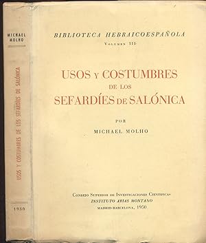 Seller image for USOS Y COSTUMBRES DE LOS SEFARDES DE SALNICA for sale by Valentin Peremiansky