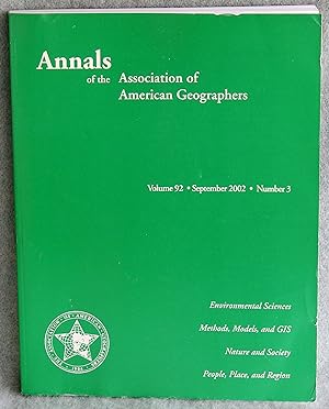 Seller image for Annals of the Association of American Geographers Vol. 92 No. 3 September 2002 for sale by Argyl Houser, Bookseller