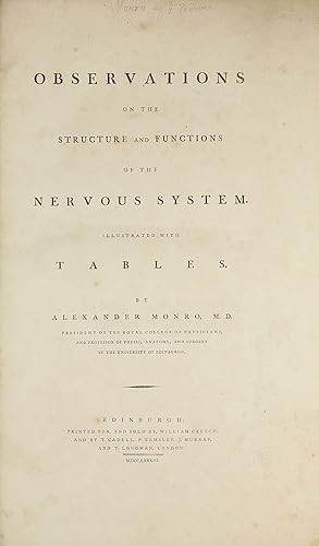 Observations on the Structure and Functions of the Nervous System.