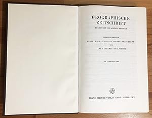 Bild des Verkufers fr Geographische Zeitschrift 52. Jahrgang 1964 zum Verkauf von Antiquariat Peda