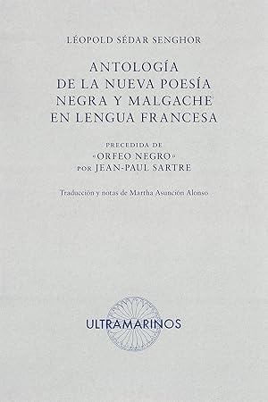 Imagen del vendedor de Antologa de la nueva poesa negra y malgache en lengua francesa a la venta por Imosver